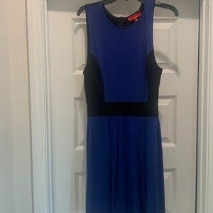 Mod style dress blue with black trim size large. Red by Saks